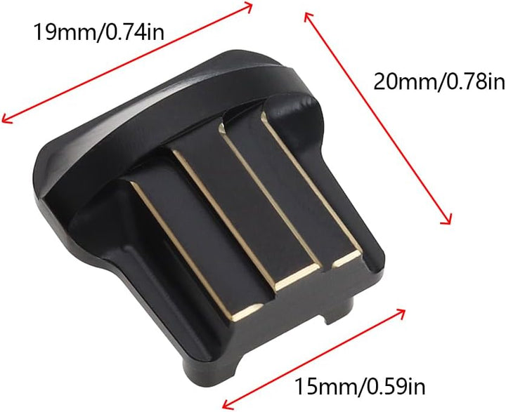 1 Paar Messing Vorne Hinterachse Differentialabdeckungen Kompatibel mit TRX4M K10 High Trail 1/18 Cr