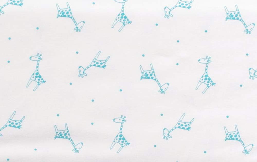 Bio-Baumwoll-Decke für den Sommer (Aqua Giraffe, 150 x 200 cm) Aqua Giraffe 150 x 200 cm, Aqua Giraf