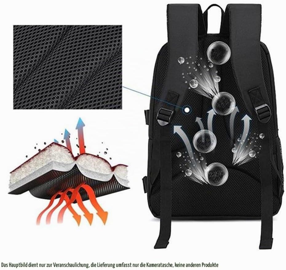 Multifunktionaler Kamerarucksack, wasserdichte Outdoor-Kameratasche für Wanderungen, Reisen, Sprots-