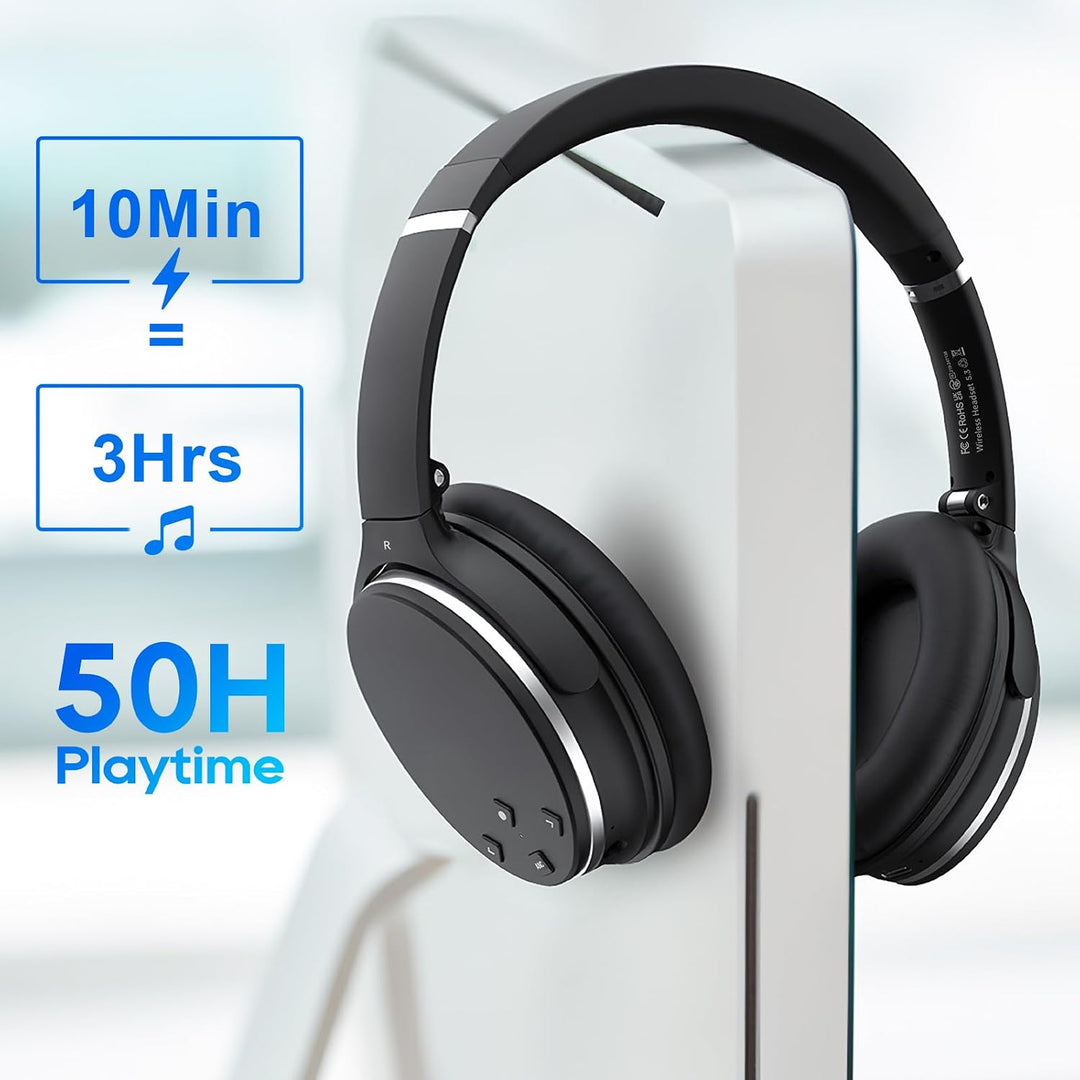 Noise Cancelling Kopfhörer Leichte,Srhythm NC25 Over Ear ANC Kopfhoerer Bluetooth Kabellos Faltbar m