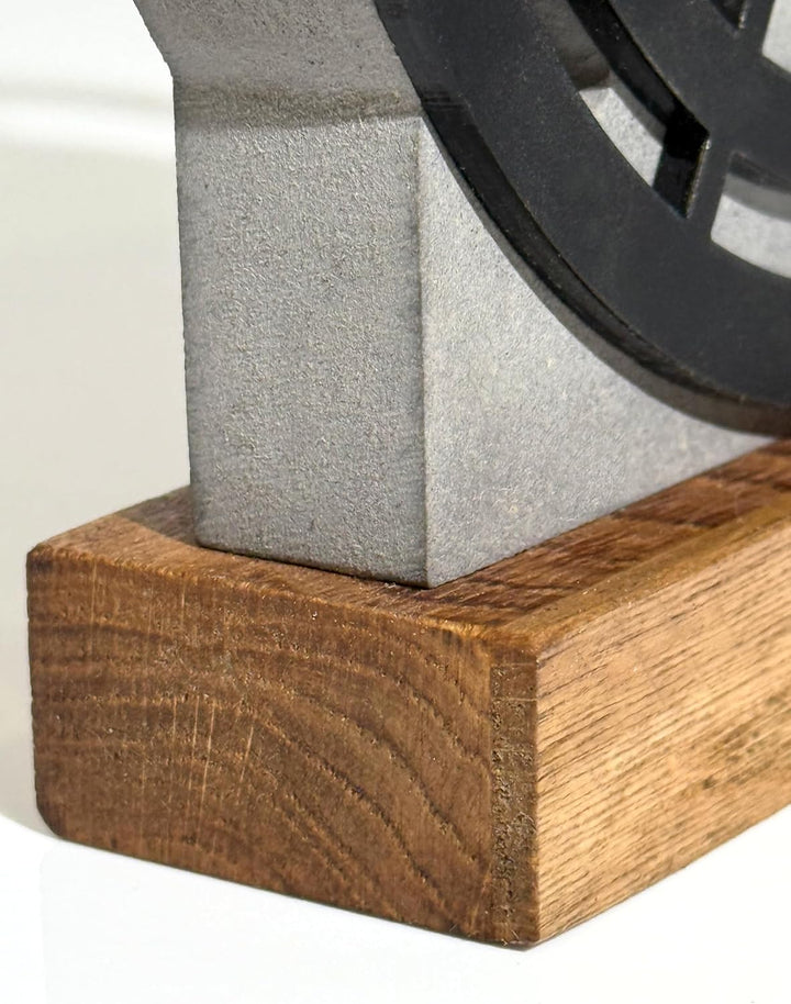 FLEXISTYLE Modern standuhr tischuhr klein aus Holz Eiche Wohnzimmer Badezimmer Uhr Holz tischuhren h