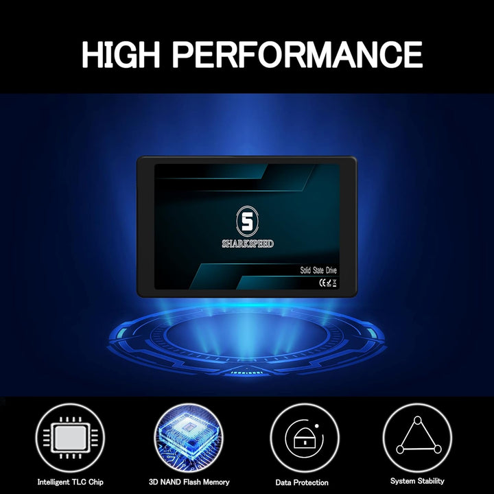 SSD 128GB 2.5" SATA 3 (6Gb/s) TLC 3D NAND SSD Festplatte Intern Solid State Drive für Notebooks, Des
