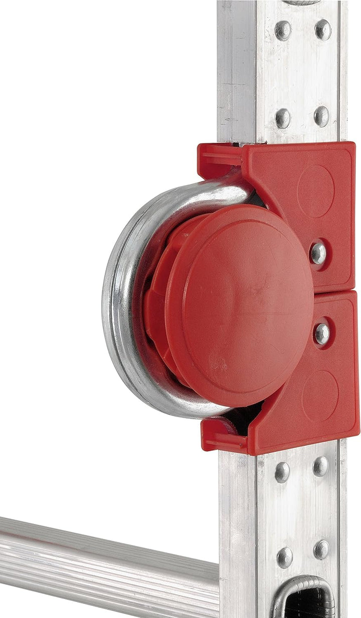 Hailo 7516-151 Alu-Multifunktions-Teleskopleiter MTL, 4x3 Sprossen - Verwendbar als Anlege- und Schi