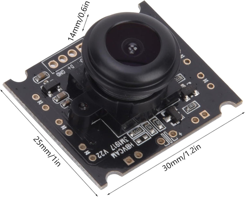 USB Kameramodul 110° Weitwinkel OV3660 USB2.0-Kamera Modul, Hoher Rahmen, 15fps, Webcam-Modul, Unter