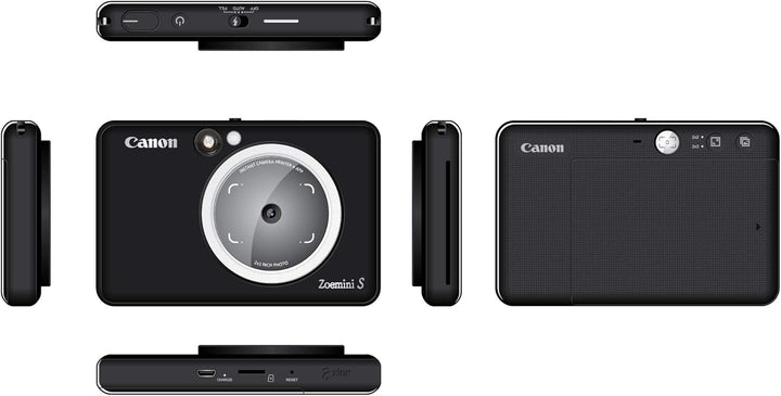 Canon Zoemini S Sofortbildkamera Mini Fotodrucker digital 8 MP (Sucher, Ringblitz/ LED Blitz, Micro