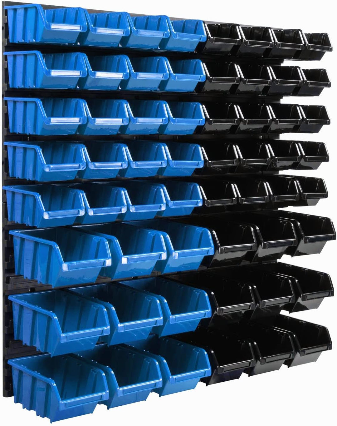 Lagersystem Wandregal 770 x 780 mm | 58 stck. Box | Stapelboxen Schüttenregal Sichtlagerkästen | Ext