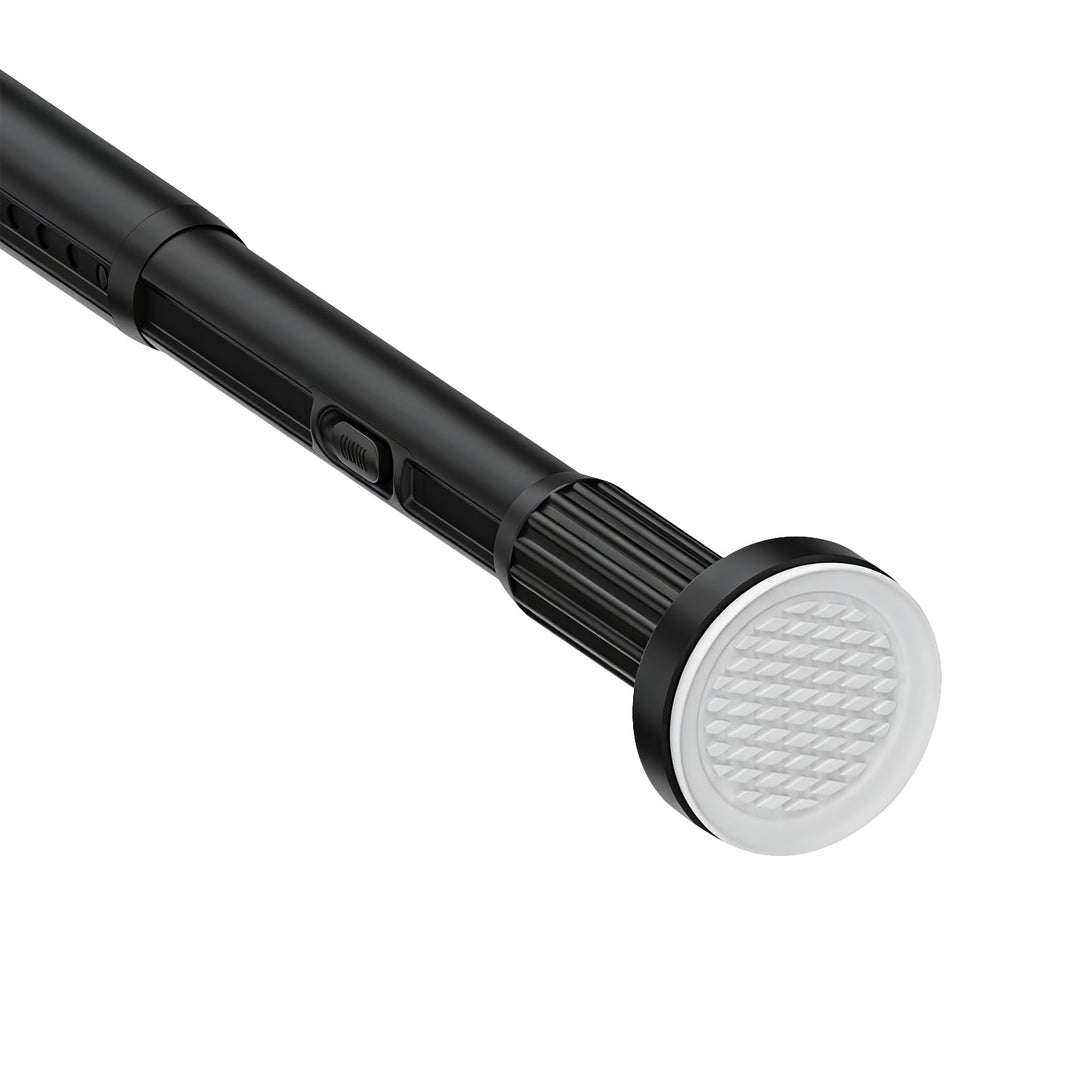 Gardinenstange ohne Bohren 100-400cm, Ø32mm Matt Schwarz Multifunktionale Vorhangstange zum Einklemm