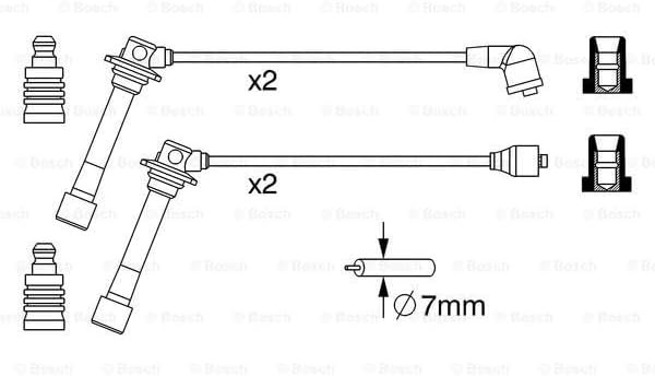 Bosch 0986357241 - Zündleitung - 4er Set