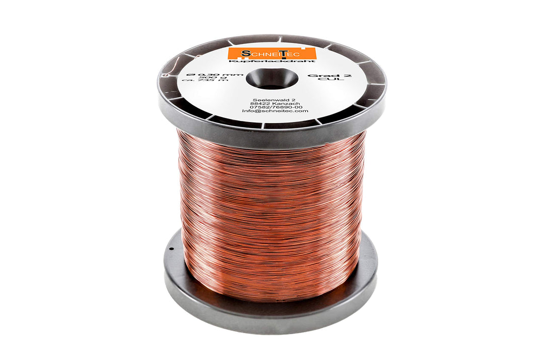 Kupferlackdraht W210 Ø 0,30 mm 500 g CU Lackdraht Grad 2 CUL Kupferdraht Gewicht 500 Gramm Durchmess
