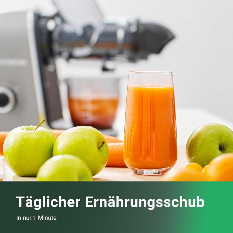 【Neues】Entsafter AOBOSI-Slow juicer mit 2 Geschwindigkeitsstufen-Entsafter gemüse und obst mit 8 stu