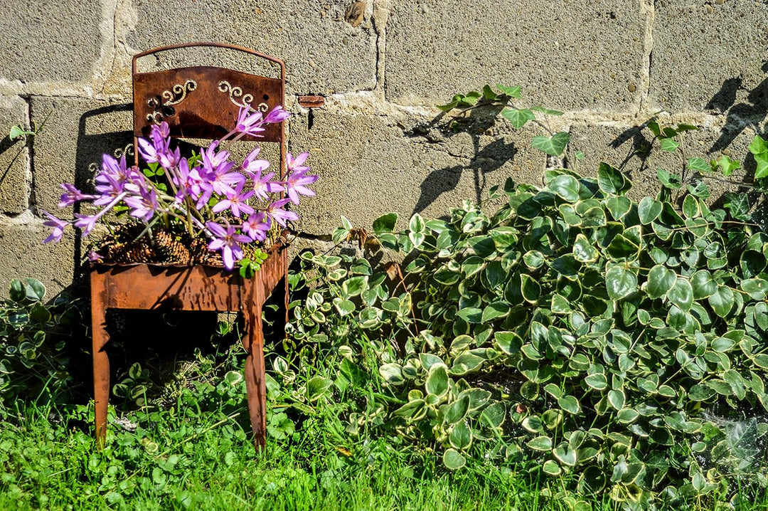 KOTARBAU® Dekorativer Stuhl Garten-Skulptur aus rostigem Stahlblech 75 cm