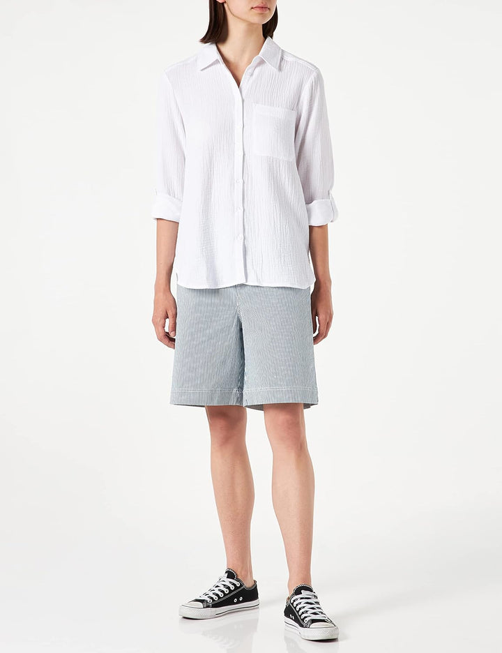 PART TWO Damen Jingapw Sh Relaxed Fit Shirt, Bright White