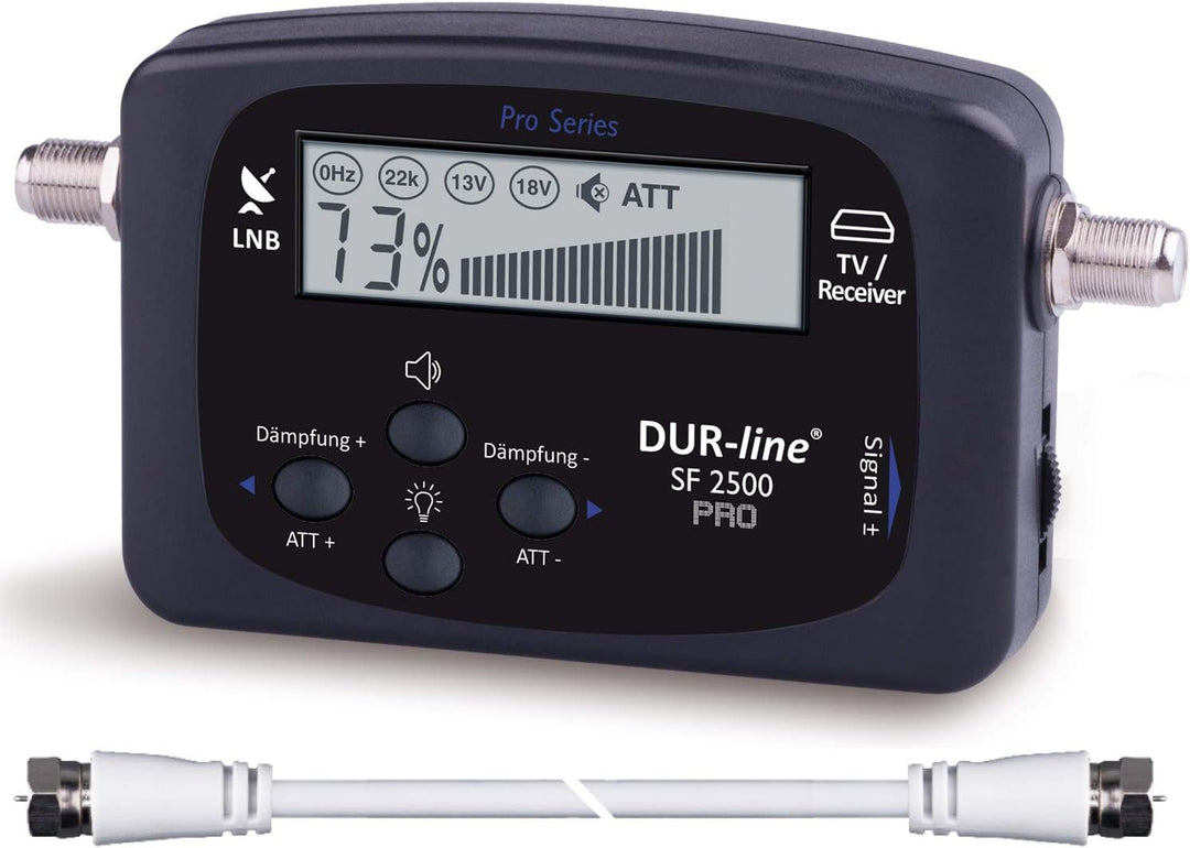 DUR-line NEU SF 2500 Pro - Satfinder - Display & Elektronik verbessert - digitales Satelliten-Messge