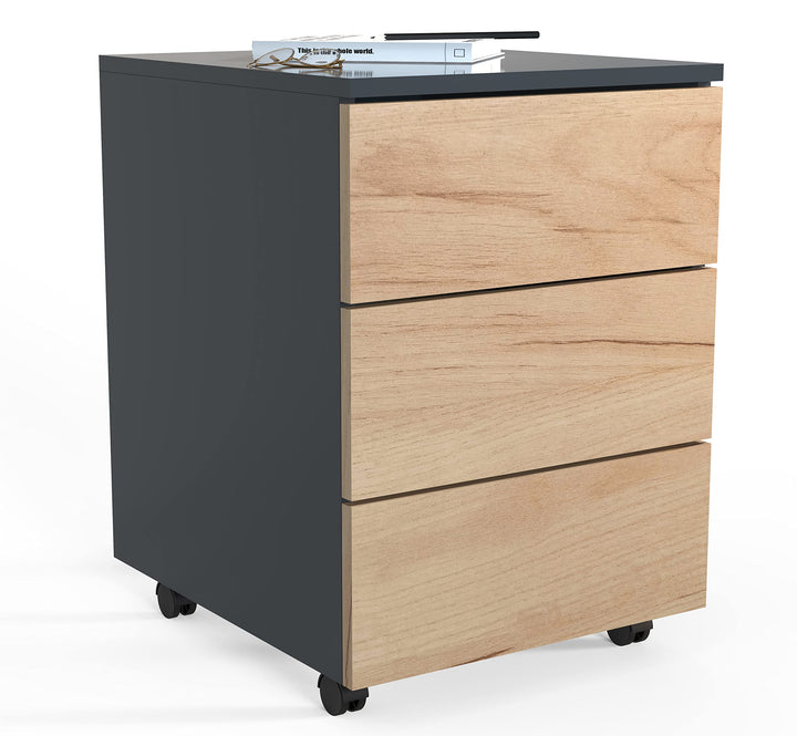 VCM Rollcontainer | Beistellcontainer mit Schubladen |Masse ca. H. 55 x B. 39 x T. 70 cm | Büroconta