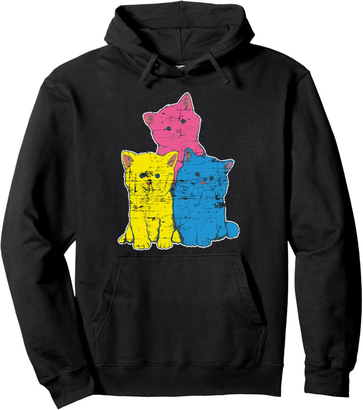 Gay Pride Queer LGBTQ Haustier Geschenk Pansexuell Katze Pullover Hoodie