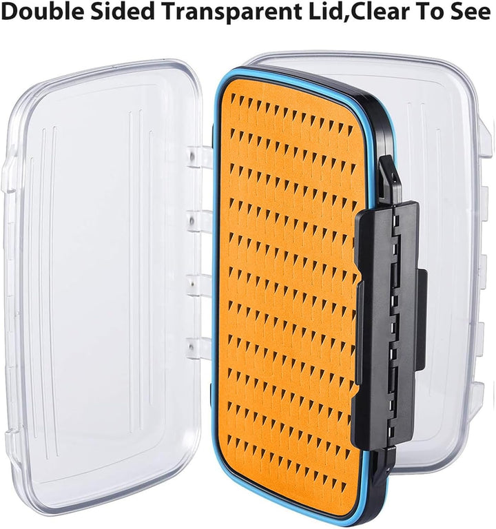 Angelkoffer leer 3 Stück Angelzubehör Köderbox Angelbox Spoon Box transparenter Angelkasten mit Grif