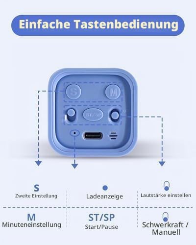 Produktivitätstimer Flip-Schwerkraftsensor-Würfeltimer Countdown & Countup, Stummschaltung & Vibrati