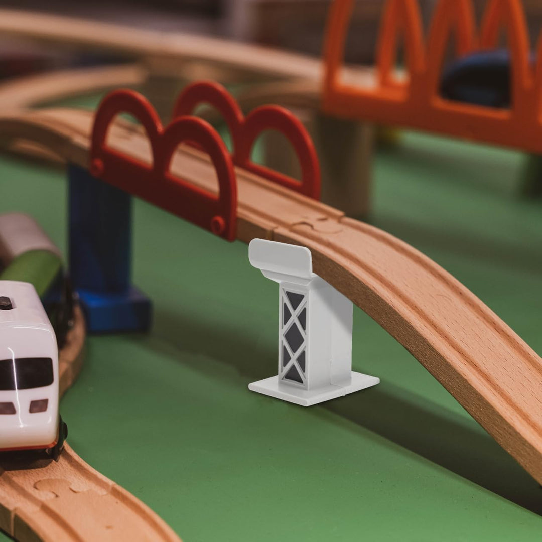 VANZACK ZugbrüCkenstüTzen 12 StüCk Graue SchienenstüTzen Kompatibel Mit Eisenbahnsysteme Stabilisier