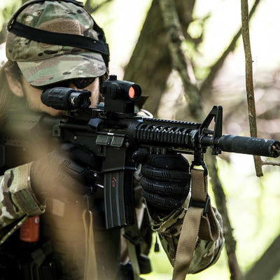 AOMEKIE Red Dot Visier Airsoft Rotpunktvisier mit 11 Stufen Helligkeit für 20 mm Schiene