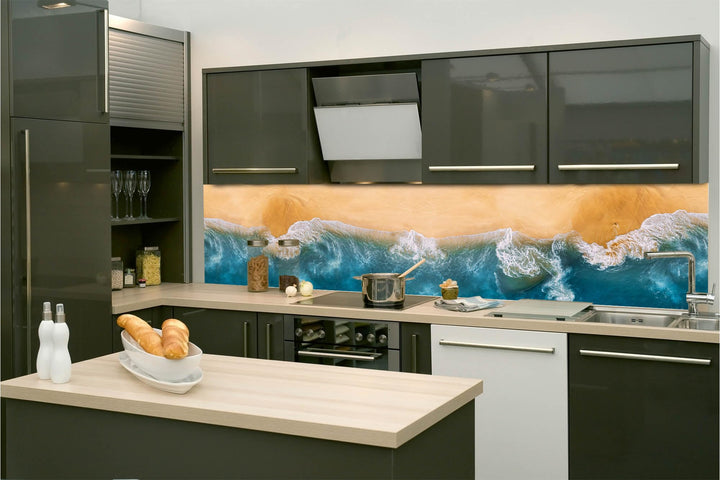 Dimex Küchenrückwand Folie Selbstklebend Blauer MORPHOFALTER 260 x 60 cm | Klebefolie - Dekofolie -