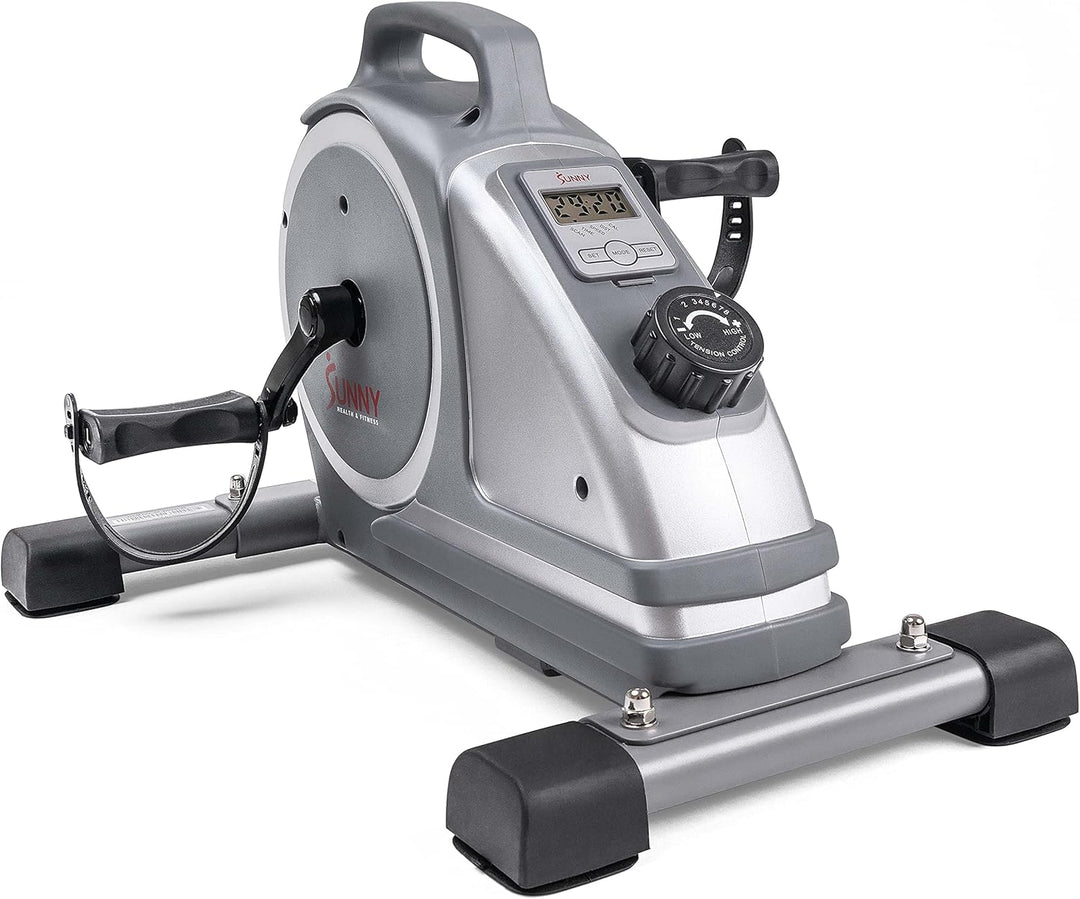 Sunny Health & Fitness Smart-Heimtrainer, Untertisch-Mini-Pedaltrainer mit Doppelfunktion für Senior