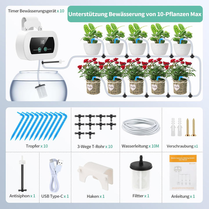 Automatische Bewässerung Pflanzen Bewässerungssystem Tropfbewässerung Indoor Garten Bewässerung Zimm