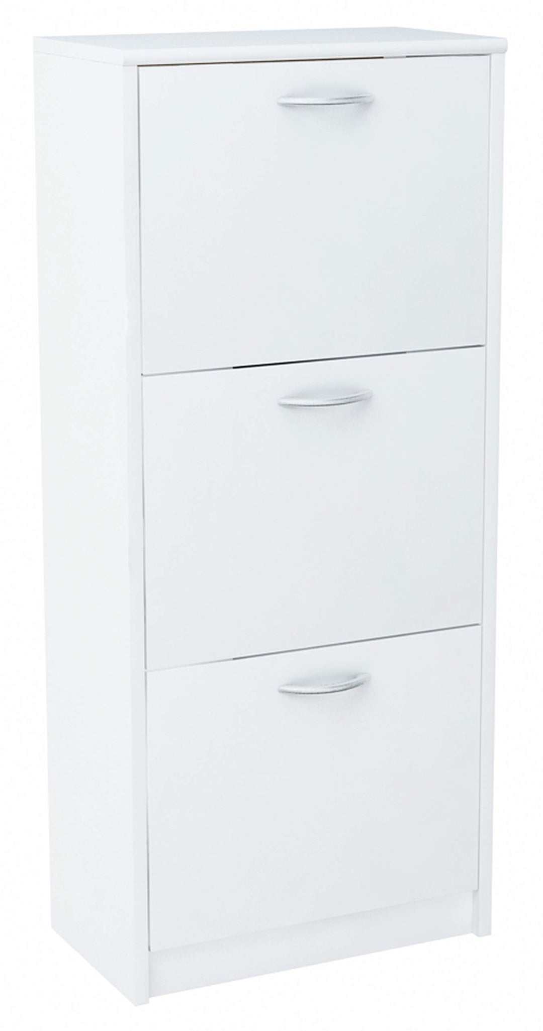 MATKAM Schuhschrank aus Holz 3S, in Schlichter Optik, B 50 x H 116 x T 28 cm, laminierte Möbelplatte