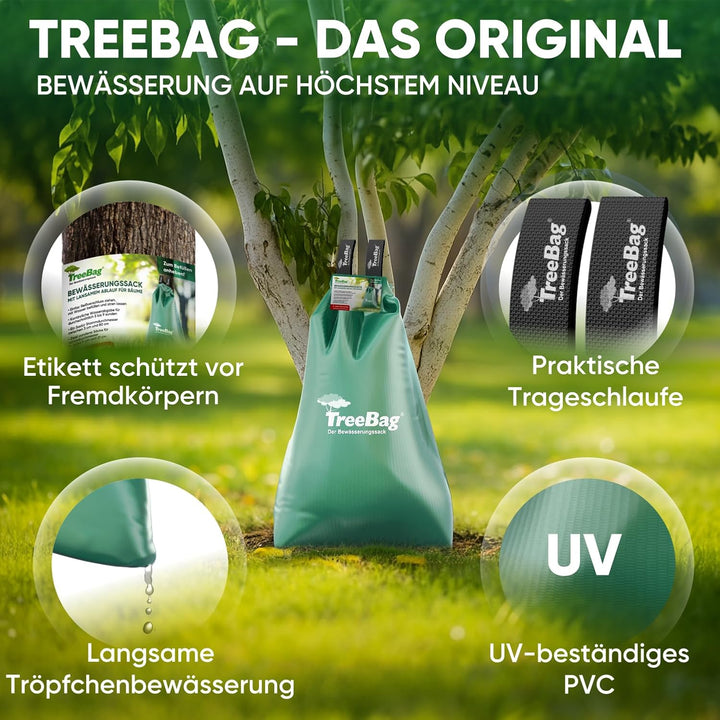 Wassersack für Bäume 10 x 75L – UV-stabiler Baumbewässerungssack aus PVC – Effektiver Bewässerungssa