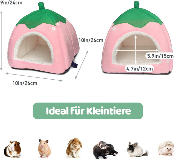 Dyrdekly Meerschweinchen Betthöhle Gemütliches Kaninchen Bett Warme Meerschweinchen Kuschelhöhle Hau