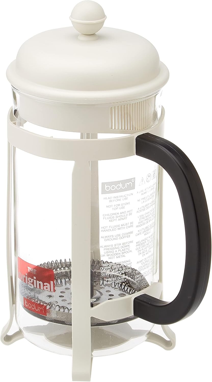 Bodum 1908-913 Java Kaffeebereiter, 8 Tassen, 1 L, Mehrlagig, weiss, 10,6 x 16,3 x 24,5 cm Weiss 8 C