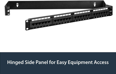 StarTech.com 1 HE Aufklappbare Wandhalterung für Patchpanel - 4 Zoll tief - 19" Schwenk-Rack für Ein