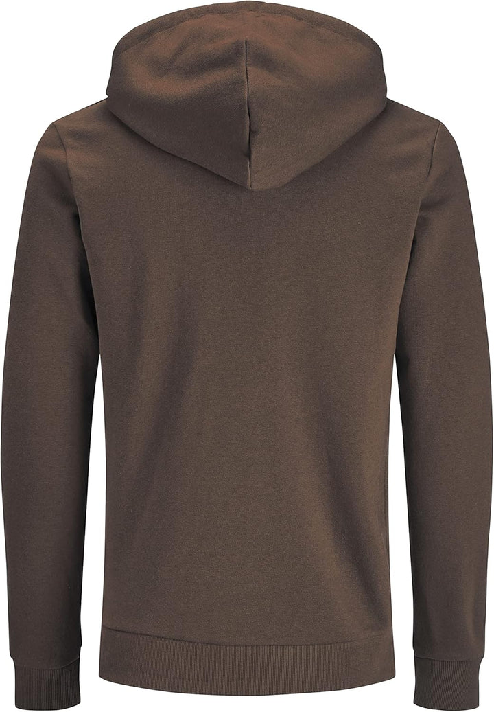 JACK & JONES Herren Jjecorp Logo Sweat Hood Noos Kapuzenpullover XS Mulch/Print White, XS Mulch/Prin