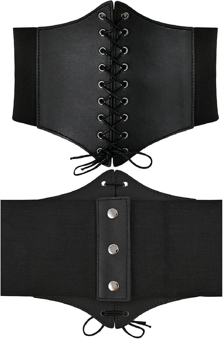 Odizli Mittelalter Kleidung Damen Gothic Steampunk Langarm Off Shoulder Corsett Top + Gürtel Viktori