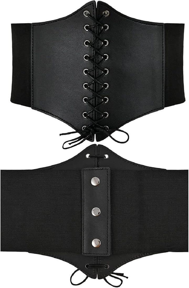 Odizli Mittelalter Kleidung Damen Gothic Steampunk Langarm Off Shoulder Corsett Top + Gürtel Viktori