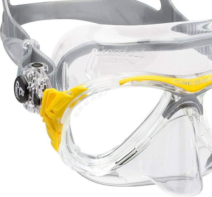 Cressi Tauchmaske Eyes Evolution Crystal (Made in Italy) clear/rot, clear/rot