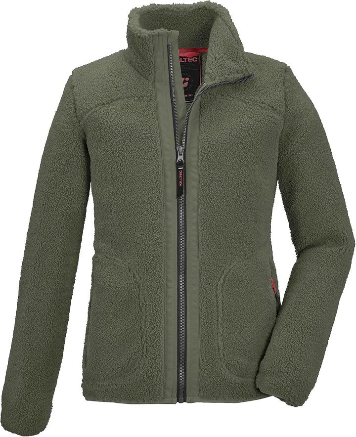 Killtec Mädchen Kow 137 Grls Flc Jckt Fleecejacke/Übergangsjacke 152 dunkeloliv, 152 dunkeloliv