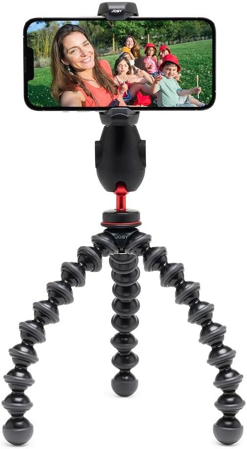 JOBY GripTight PRO 3 GorillaPod, Handy-Klemme Kompatibel mit iPhone und Android, Inklusive GorillaPo