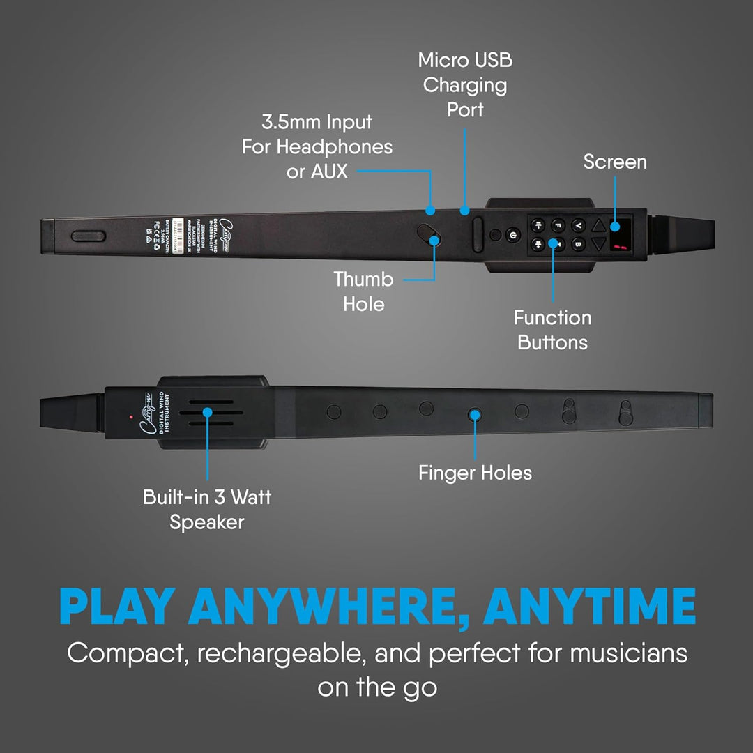 Carry-on by Blackstar Digitales Blasinstrument Schwarz - 10 Stimmen, integrierter, wiederaufladbarer