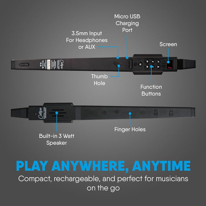 Carry-on by Blackstar Digitales Blasinstrument Schwarz - 10 Stimmen, integrierter, wiederaufladbarer