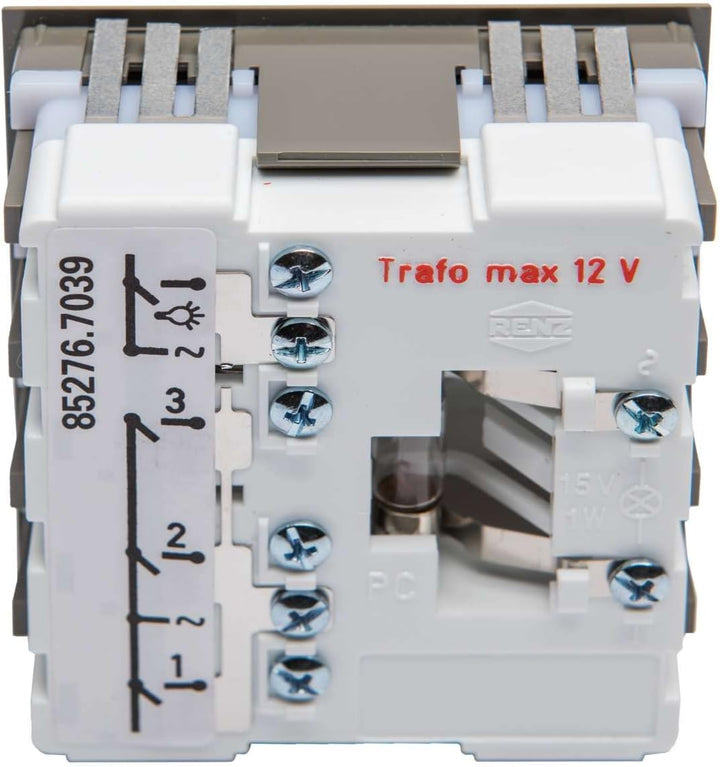 RENZ Tastenmodul mit 1 Lichttaster & 3 Klingeltaster grau RENZ Nummer 97-9-85276