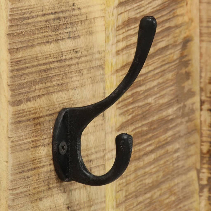 Hothingwell Wandgarderobe, 2 Stück, Mangoholz, massiv, 36 x 110 x 3 cm | Vintage-Stil, einfache Mont