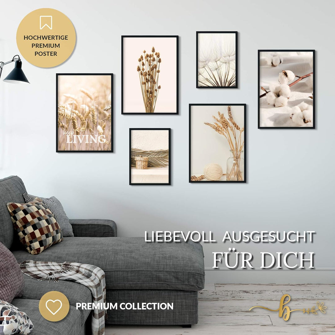 bilderreich Premium Poster Set Deko Bilder Wohnzimmer Modern | Schlafzimmer Bild für die Wand | ohne