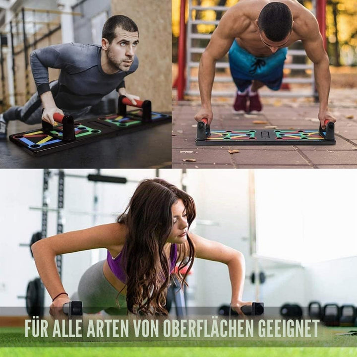 Trainingsset mit Bauchroller, Springseil, Flexionstange, Elastisches Widerstandsseil mit Pedalen und