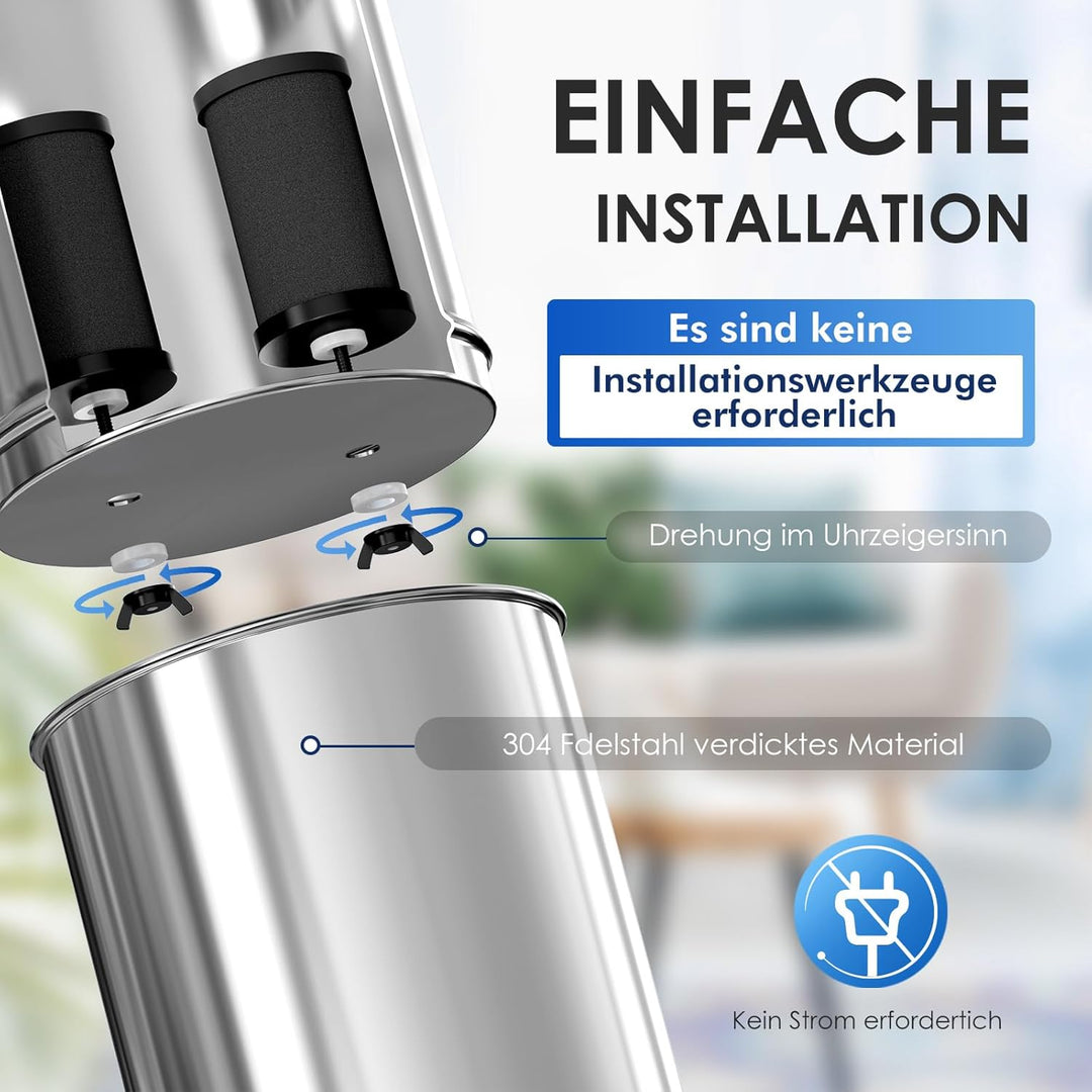 Purewell Schwarzes Reinigungselement Ersatzfilter Kompatibel mit Reinigungselementen und Schwerkraft