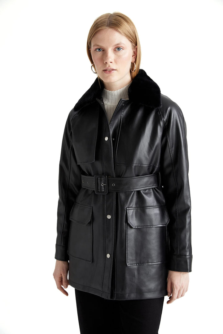 DeFacto Damen Jacket XS Schwarz, XS Schwarz