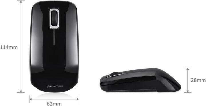 Perixx PERIDUO-703B DE, Kabellose Tastatur und Maus Set, 2.4G Funkt mit bis zu 10m Reichweite, Mini