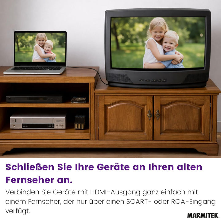 HDMI zu SCART Adapter - Marmitek Connect HA13 - Digital Video Konverter - RCA - Composite - PAL - NT