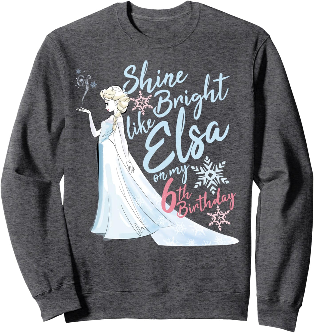 Disney Frozen Elsa Shine Bright On My 6th Birthday Sweatshirt