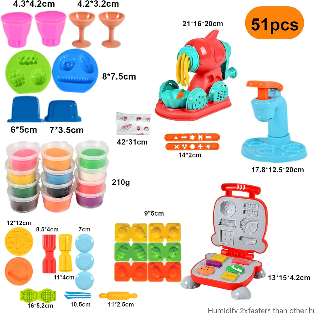 Knete Eiscreme Maschine Set – Kinder Knete Zubehör DIY Spielzeugset für Jungen & Mädchen, Kreatives