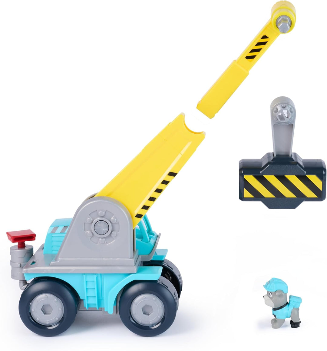 Rubble & Crew - Motors Mega-Hammer-Fahrzeug, 25cm 2-in-1 Baufahrzeug mit Motor-Figur und abnehmbaren